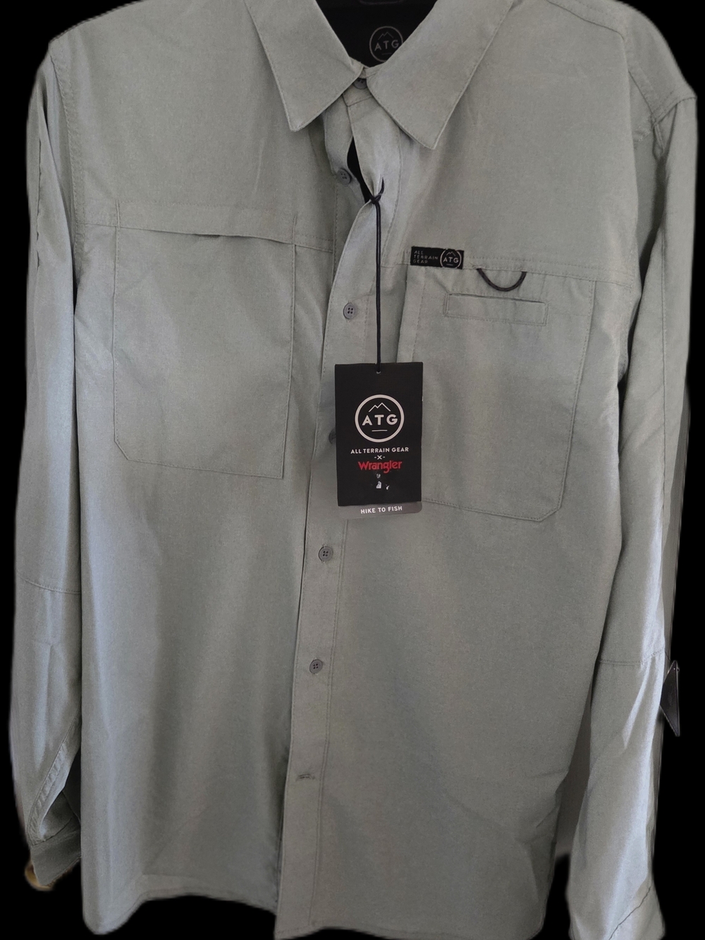 New ATG by Wrangler Men's Long Sleeve Hike to Fish Shirt
